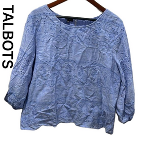 TALBOTS women’s blue blouse size XL GUC